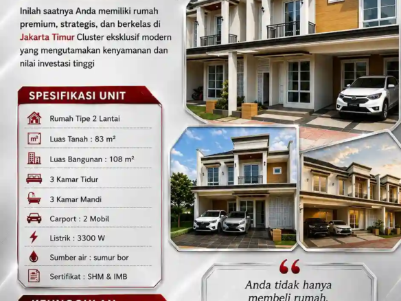 Rumah Dijual di Bambu Apus exclusive 1.21