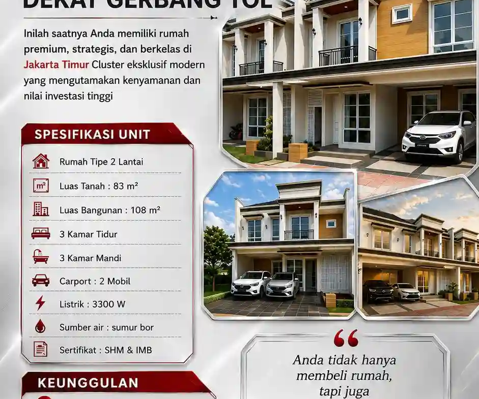 Rumah Dijual di Bambu Apus exclusive 1.21